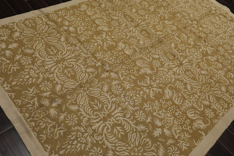 5’11” x 8’10" Lapchi Hand Knotted Wool & Silk Loop Pile Fandago Tibetan Area Rug