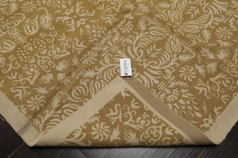 5’11” x 8’10" Lapchi Hand Knotted Wool & Silk Loop Pile Fandago Tibetan Area Rug