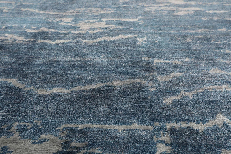 3'11'' x 5'9'' Hand Knotted Tibetan Wool Hip Designer Oriental Area Rug Blue