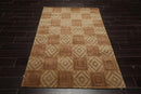 4x6 Brown Hand Knotted Tibetan 100% Wool Michaelian & Kohlberg Modern & Contemporary Oriental Area Rug
