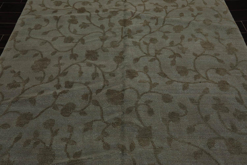 6’ x 9’2" Lapchi Hand Knotted 100% Wool Dropstitch Tibetan Area Rug Gray, Green