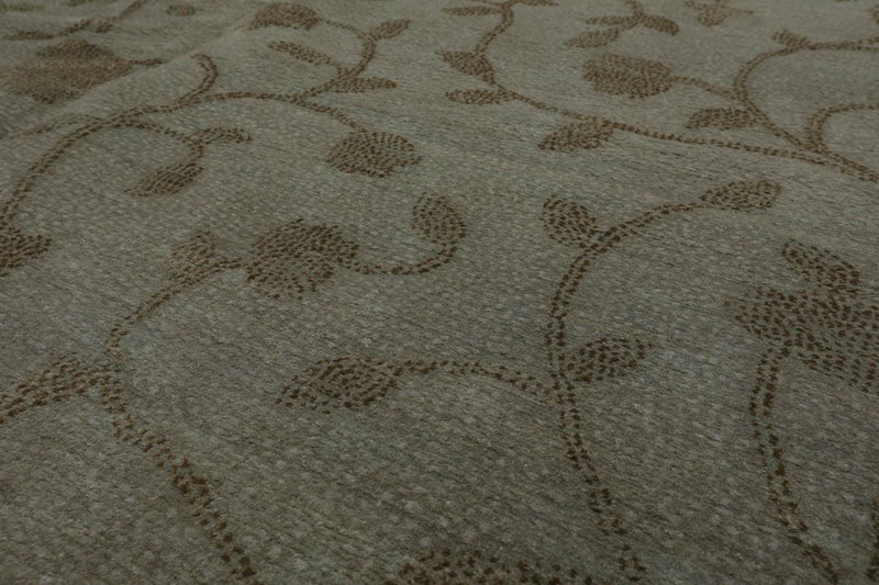 6’ x 9’2" Lapchi Hand Knotted 100% Wool Dropstitch Tibetan Area Rug Gray, Green