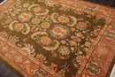 5'10'' x 8'9" Hand Knotted Tibetan Wool Classic European Area Rug Olive