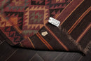 6'3''x12'3'' Brown Hand Knotted Flatweave Kilim 100% Wool Kilim Southwestern Oriental Area Rug
