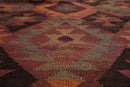 6'3''x12'3'' Brown Hand Knotted Flatweave Kilim 100% Wool Kilim Southwestern Oriental Area Rug