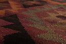 6'3''x12'3'' Brown Hand Knotted Flatweave Kilim 100% Wool Kilim Southwestern Oriental Area Rug