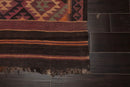 6'3''x12'3'' Brown Hand Knotted Flatweave Kilim 100% Wool Kilim Southwestern Oriental Area Rug