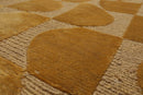 5x7 Gold Hand Knotted Tibetan 100% Wool Modern & Contemporary Oriental Area Rug