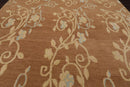 3'11'' x 5'11'' Hand Knotted Tibetan 100% Wool Scrolls Oriental Area Rug Caramel