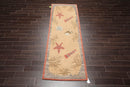 3'1" x 8'11" Runner Hand Knotted Tibetan Wool Designer Plus Pile Area Rug Beige
