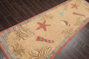 3'1" x 8'11" Runner Hand Knotted Tibetan Wool Designer Plus Pile Area Rug Beige