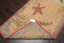 3'1" x 8'11" Runner Hand Knotted Tibetan Wool Designer Plus Pile Area Rug Beige
