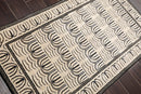 3' x 4'11" Hand Knotted Tibetan Wool & Silk Hip Designer 200 KPSI Area Rug Cream