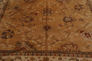 9’4” x 11’8" Authentic Hand Knotted Wool Turkish Oushak Area Rug Caramel