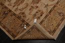 7’11”x9’4" Authentic Hand Knotted Wool Turkish Oushak Oriental Area Rug Beige