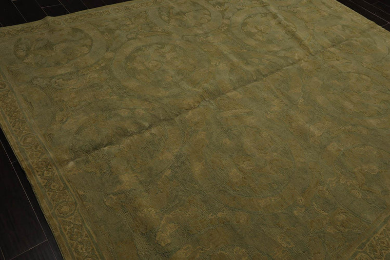 7’11”x 10’1" Hand Knotted Wool French Aubusson Savonnerie Area Rug Mint