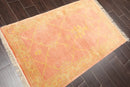 3'1'' x 4'10'' Hand Knotted 100% Wool Oushak Traditional Area Rug Salmon