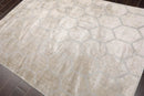 5' x 7' Hand Knotted Tibetan 100% Viscose Honeycomb Oriental Area Rug Gray