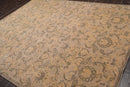 7'8"x9'10" Designer Transitional Wool & Silk Oriental Area Rug Gray