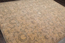 7'8"x9'10" Designer Transitional Wool & Silk Oriental Area Rug Gray