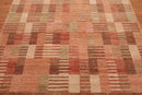 6'2" x 8'10" Hand Knotted 100% Wool Tibetan Area rug Modern Rust