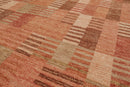 6'2" x 8'10" Hand Knotted 100% Wool Tibetan Area rug Modern Rust