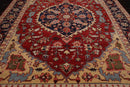 9’11" x 13’11” Herizz Hand Knotted Wool Traditional Area Rug Orangy Red