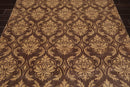 6'1" x 9'3" Hand Knotted Tibetan Wool Damask Designer Area Rug Brown Caramel