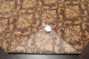 6'1" x 9'3" Hand Knotted Tibetan Wool Damask Designer Area Rug Brown Caramel