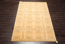 5'11" x 8'8" Hand Knotted Tibetan 100% Wool Hip Designer Area Rug Beige