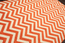 7' x 10' Chevron Machine Made Indoor Outdoor Modern Area Rug Orange