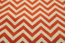 7' x 10' Chevron Machine Made Indoor Outdoor Modern Area Rug Orange