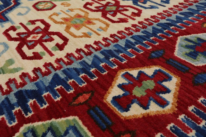 8x11 Pole Medallion Traditional Wool Area Rug Ivory USA Made