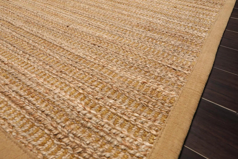 4'11'' x 7'11'' Braided Sisal Modern Oriental Area Rug Natural