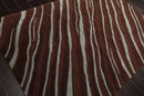 5' x 7'5'' Handmade Wool & Art Silk Hip Designer Modern Area Rug Brown
