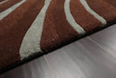 5' x 7'5'' Handmade Wool & Art Silk Hip Designer Modern Area Rug Brown