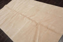 5’ x 8’ Hand Knotted Wool & Silk Modern Designer Tibetan Area Rug Beige