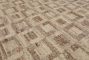 5'1'' x 8'6'' Hand Knotted Wool Modern Area Rug Beige, Brown