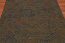4'9" x 7'8" Modern 100% Cotton Flatweave Area Rug Brown