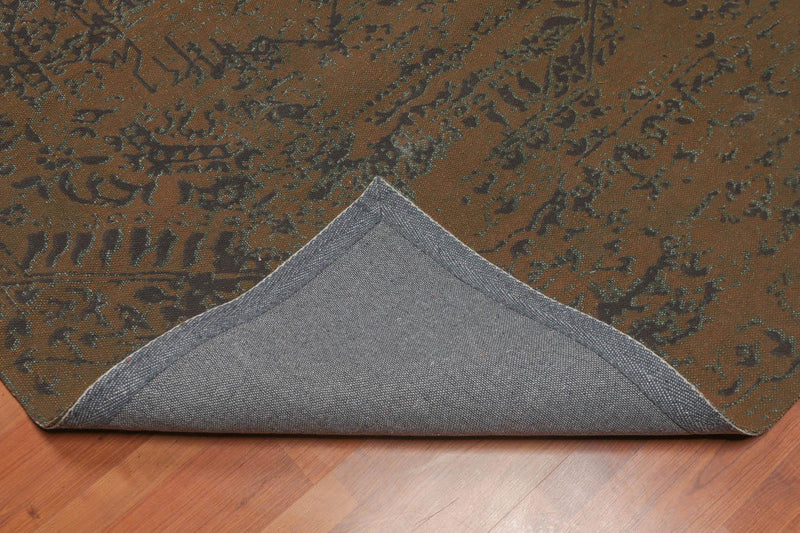4'9" x 7'8" Modern 100% Cotton Flatweave Area Rug Brown