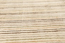 5' x 7'4'' Handmade 100% Wool Designer Stripes Modern Oriental Area Rug Beige