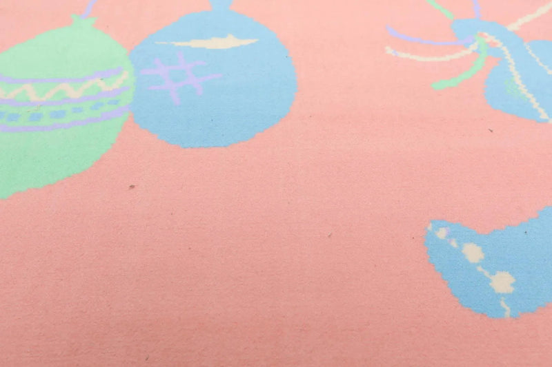 4'7'' x 6'9'' Traditional Machine Made 100% Wool Oriental Area Rug Coral