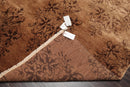 5'1'' x 7'10'' Hand Knotted Tibetan Wool Damask Designer Area Rug Brown, Tan