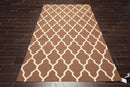 5'1'' x 8'1'' Hand Woven Dhurry Kilim Flatweave Wool Hip Designer Area Rug Brown