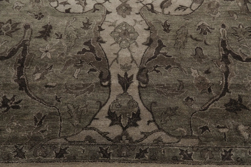 5x8 Hand Tufted Persian 100% Wool Arts and Craft Traditional  Oriental Area Rug Light Gray,Moss Color