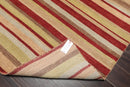 5' x 7'11" Hand Knotted Tibetan Wool Designer Stripes Area Rug Multicolor