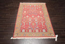 6'2'' x 9'2'' Hand Knotted Wool Arts & Craft Area Rug Rose
