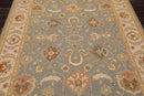 6'1'' x 9' Hand Knotted Wool Oushak Traditional Area Rug Slate