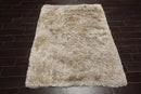4x6 Moss Hand Made Shag Wool & Polypropylene Modern & Contemporary Oriental Area Rug