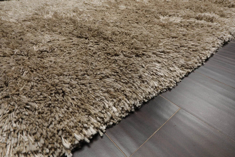 4x6 Moss Hand Made Shag Wool & Polypropylene Modern & Contemporary Oriental Area Rug